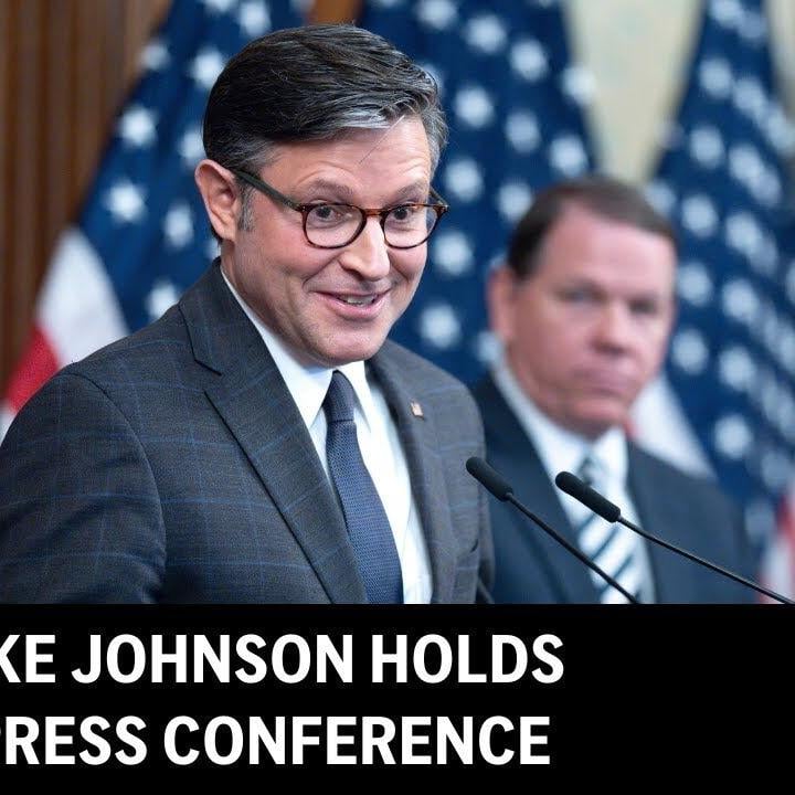 LIVE: Mike Johnson holds press conference as government shutdown continues